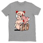 3s Valentines Day shirts to match jordans Hugging Bear best t shirts to wear with jordans Air Jordan 3 Valentines Day match shoes to clothes SNRT Sneaker Tees unisex cotton Heather Grey 2 shirts