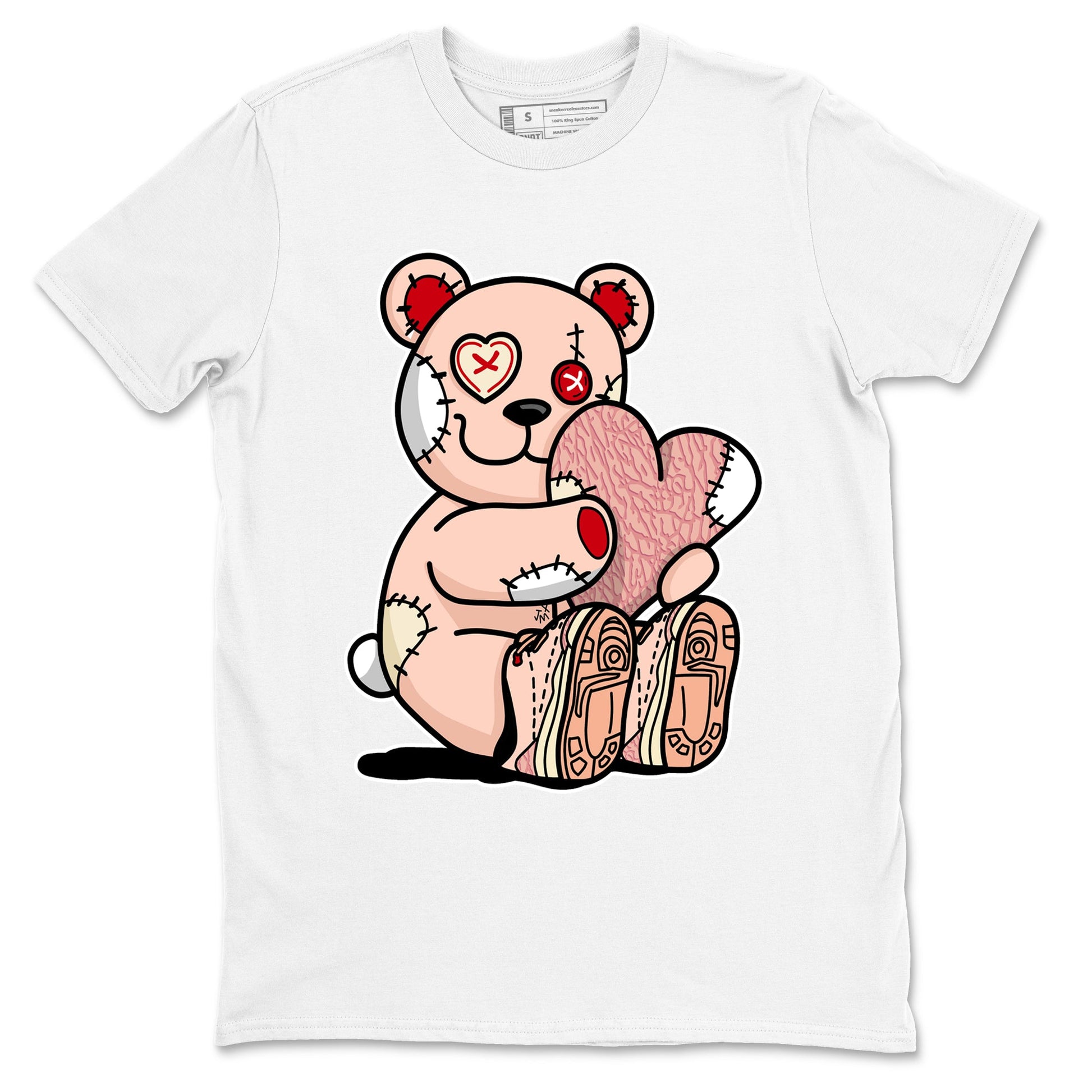 3s Valentines Day shirts to match jordans Hugging Bear best t shirts to wear with jordans Air Jordan 3 Valentines Day match shoes to clothes SNRT Sneaker Tees unisex cotton White 2 shirts