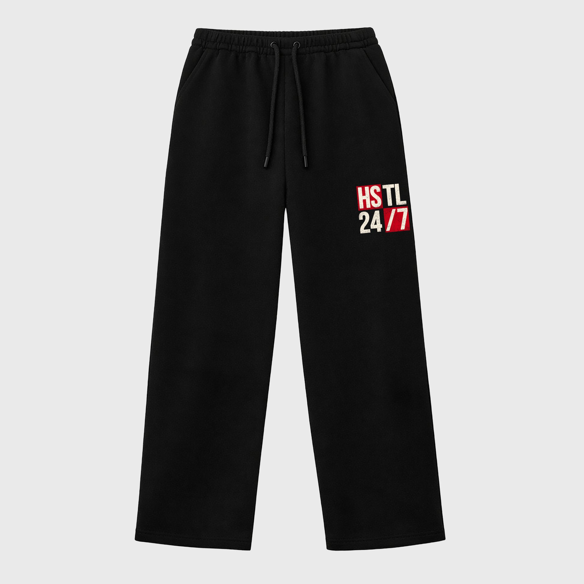 Unisex graphic sweatpants wide – Sneaker Tees To Match Air Jordan 1 Flight Club Shoes – Hustle 247 sweatpants Black 1