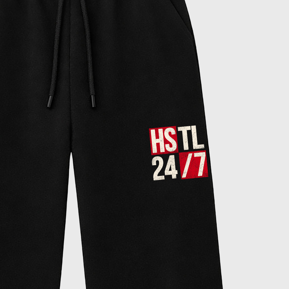 Unisex graphic sweatpants wide – Sneaker Tees To Match Air Jordan 1 Flight Club Shoes – Hustle 247 sweatpants Black 2