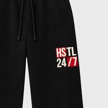 Unisex graphic sweatpants wide – Sneaker Tees To Match Air Jordan 1 Flight Club Shoes – Hustle 247 sweatpants Black 2