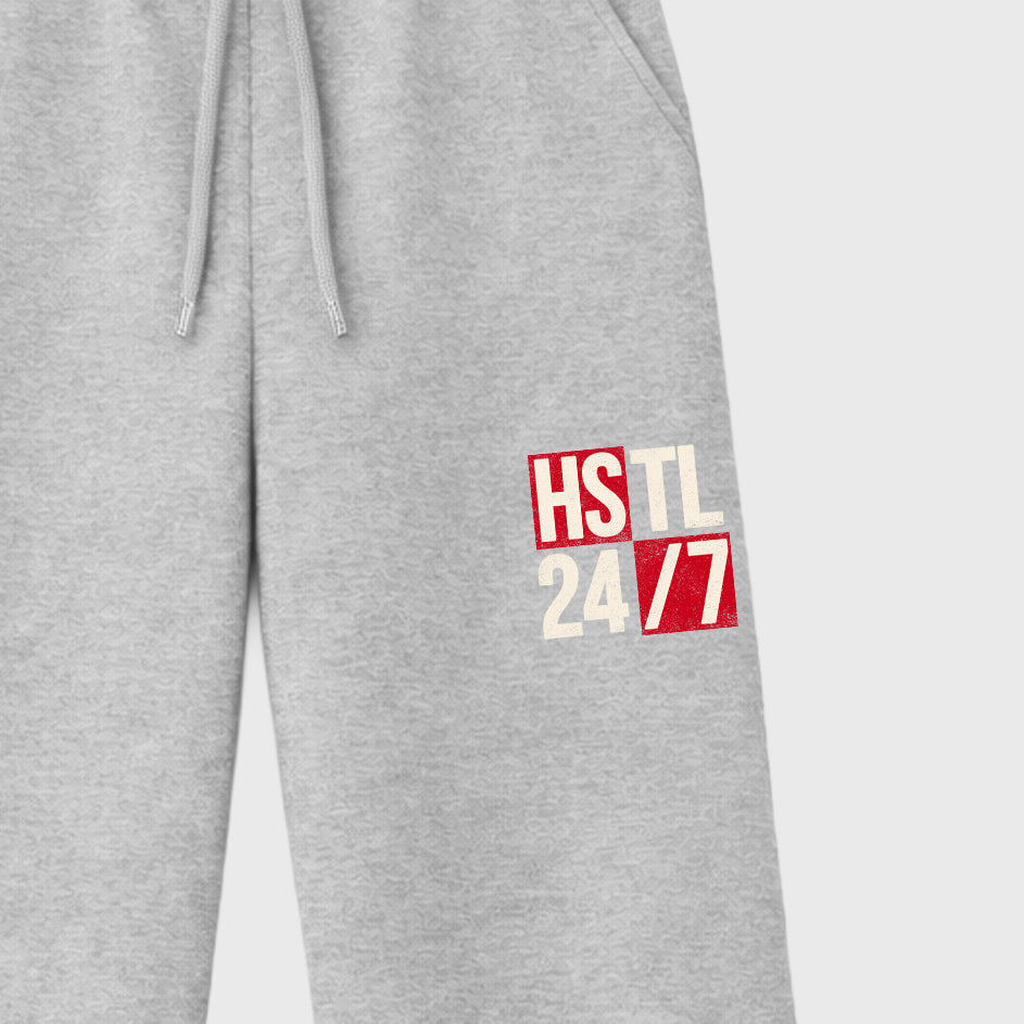 Unisex graphic sweatpants wide – Sneaker Tees To Match Air Jordan 1 Flight Club Shoes – Hustle 247 sweatpants Heather Grey 2