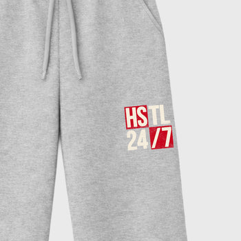Unisex graphic sweatpants wide – Sneaker Tees To Match Air Jordan 1 Flight Club Shoes – Hustle 247 sweatpants Heather Grey 2