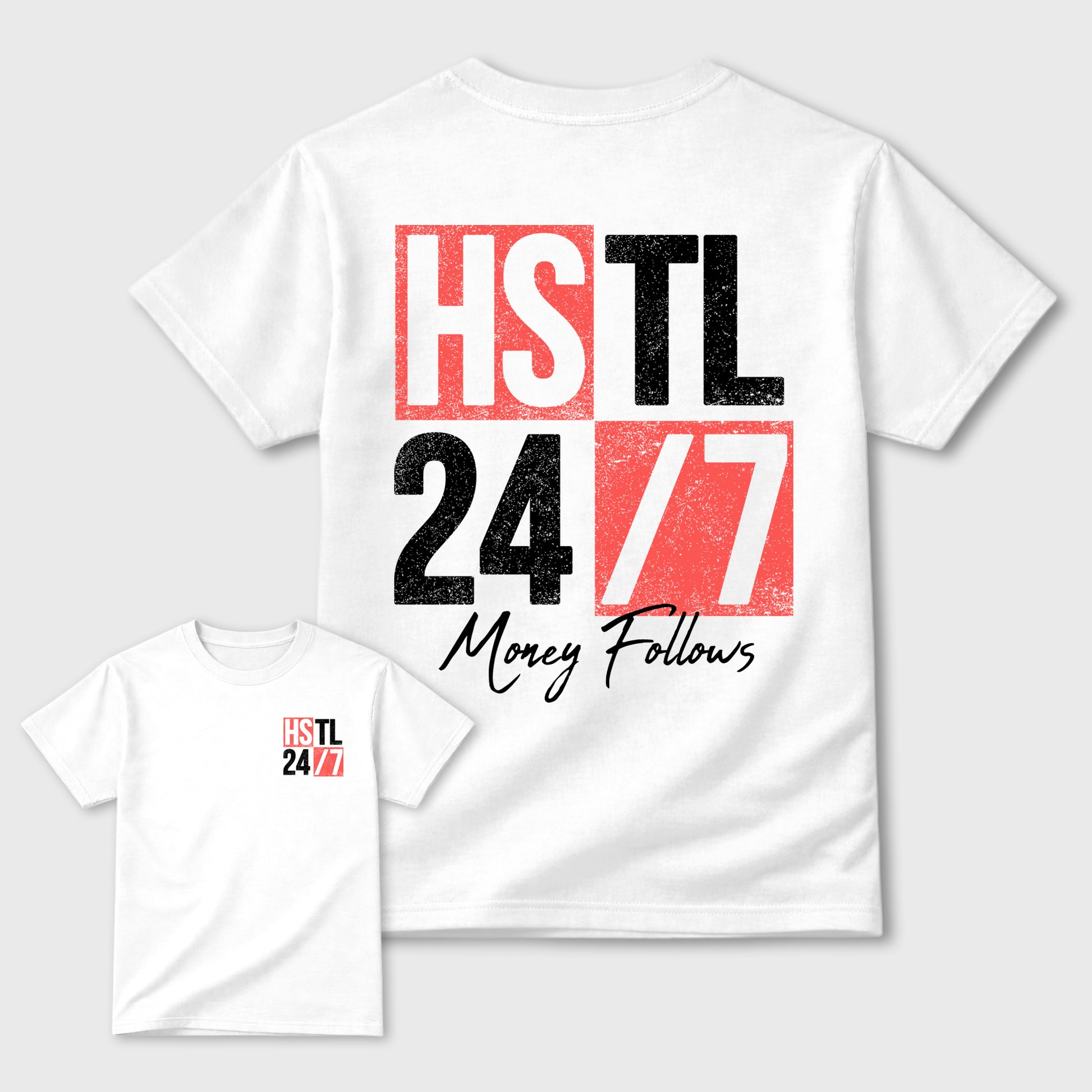 Hustle 247 sneaker match t-shirt styled to complete your fit with the Air Max 90 Infrared sneakers, double side graphic tee.
