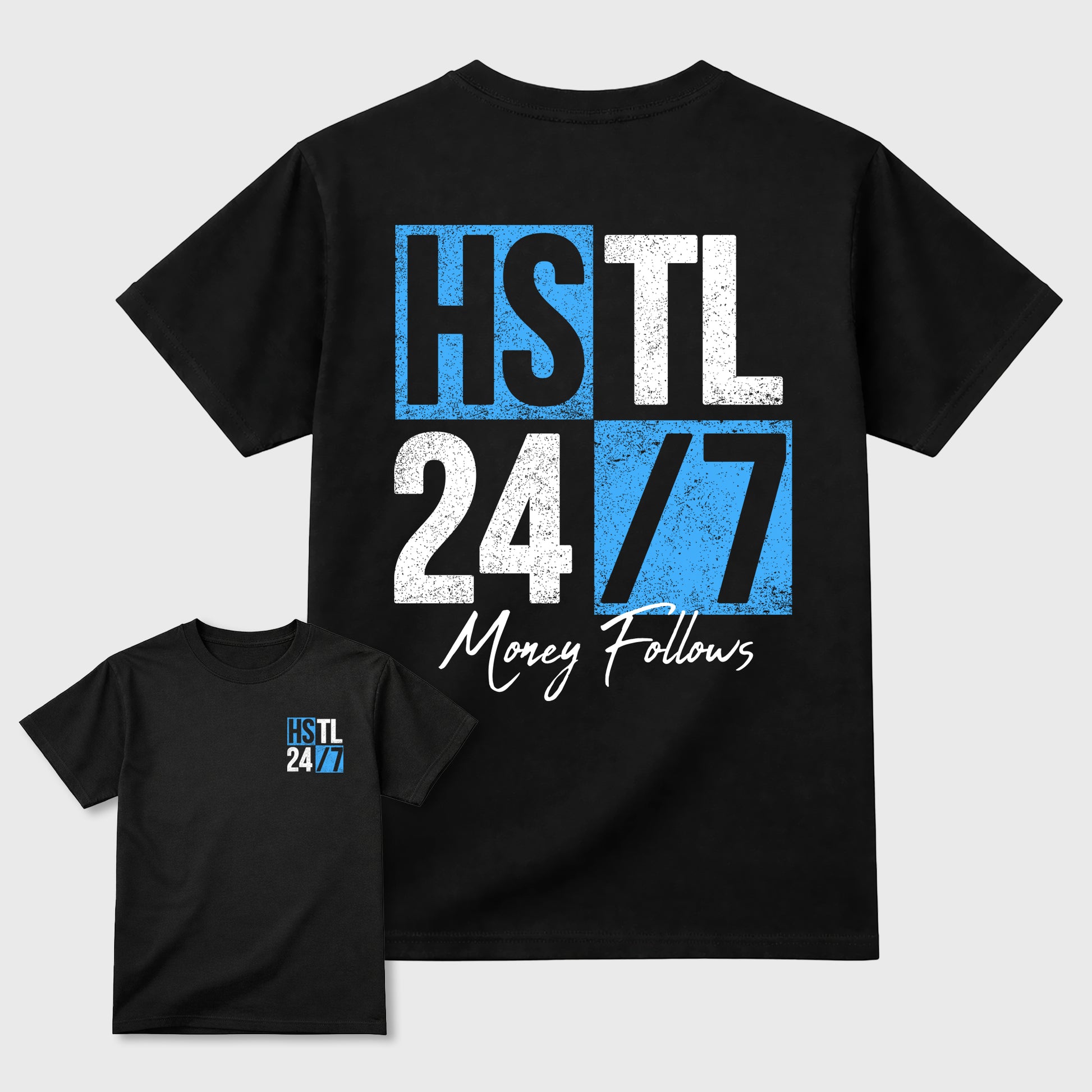 Hustle 247 sneaker match t-shirt styled to complete your fit with the sneakers, shown in Black.