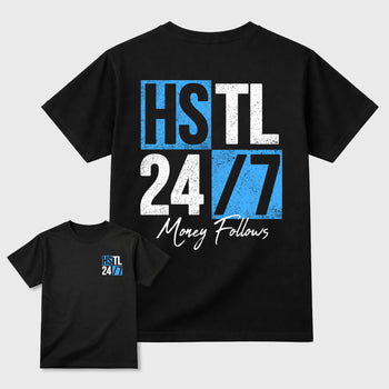 Hustle 247 sneaker match t-shirt styled to complete your fit with the sneakers, shown in Black.