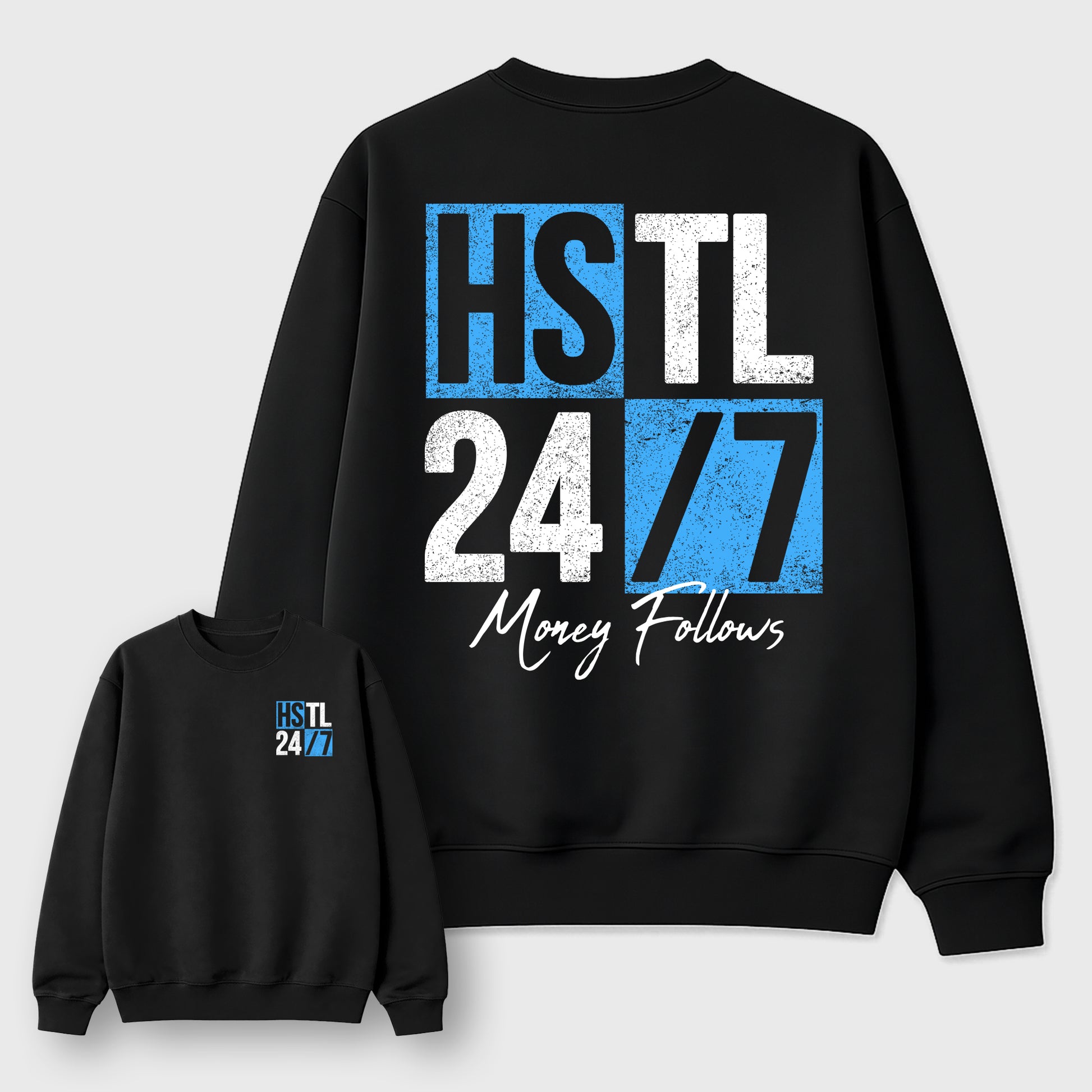 Hustle 247 sneaker match t-shirt styled to complete your fit with the sneakers, shown in Black.