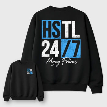 Hustle 247 sneaker match t-shirt styled to complete your fit with the sneakers, shown in Black.