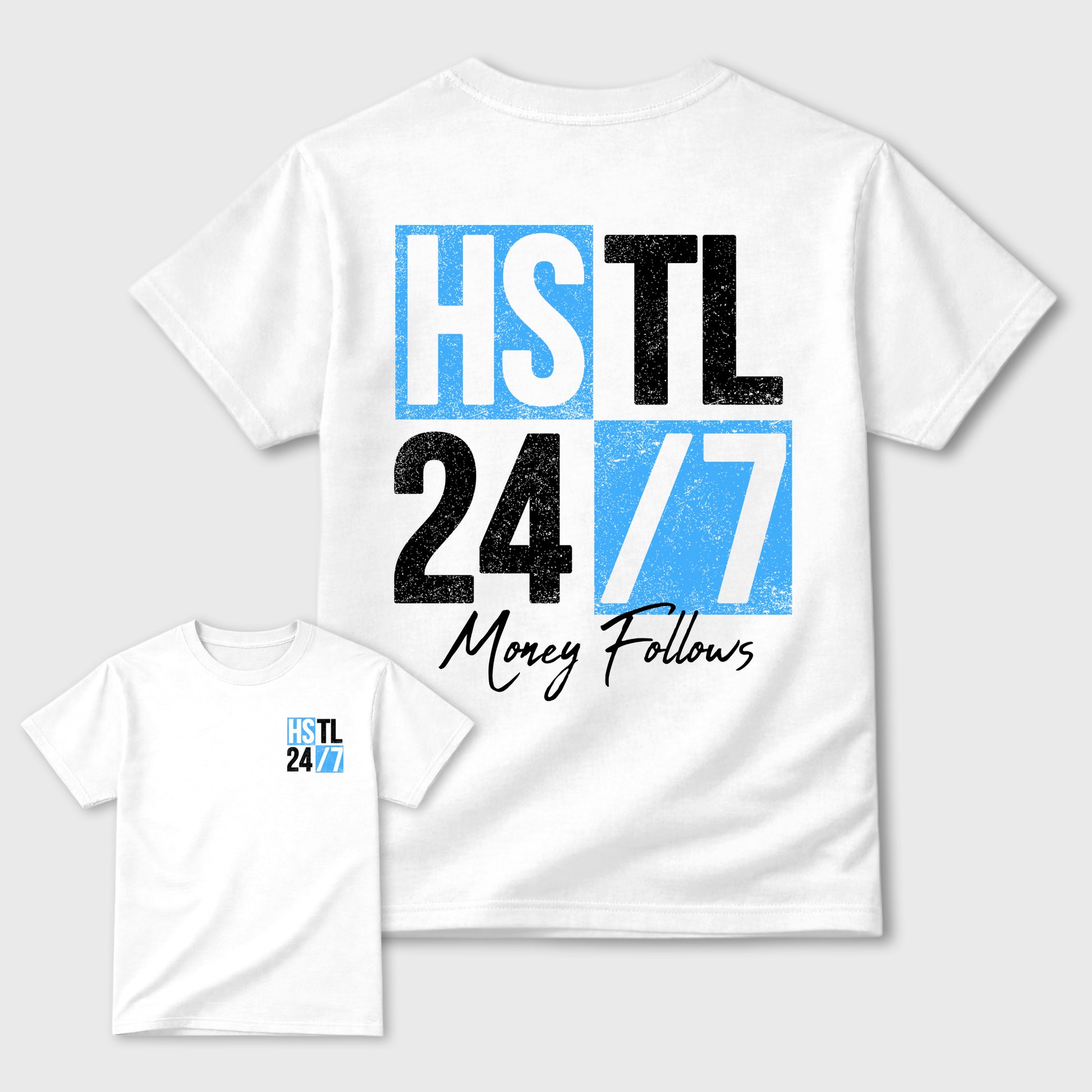 Hustle 247 sneaker match t-shirt styled to complete your fit with the sneakers, shown in White.