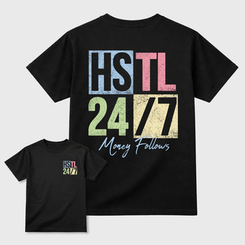 Hustle 247 sneaker match t-shirt styled to complete your fit with the sneakers, shown in Black.
