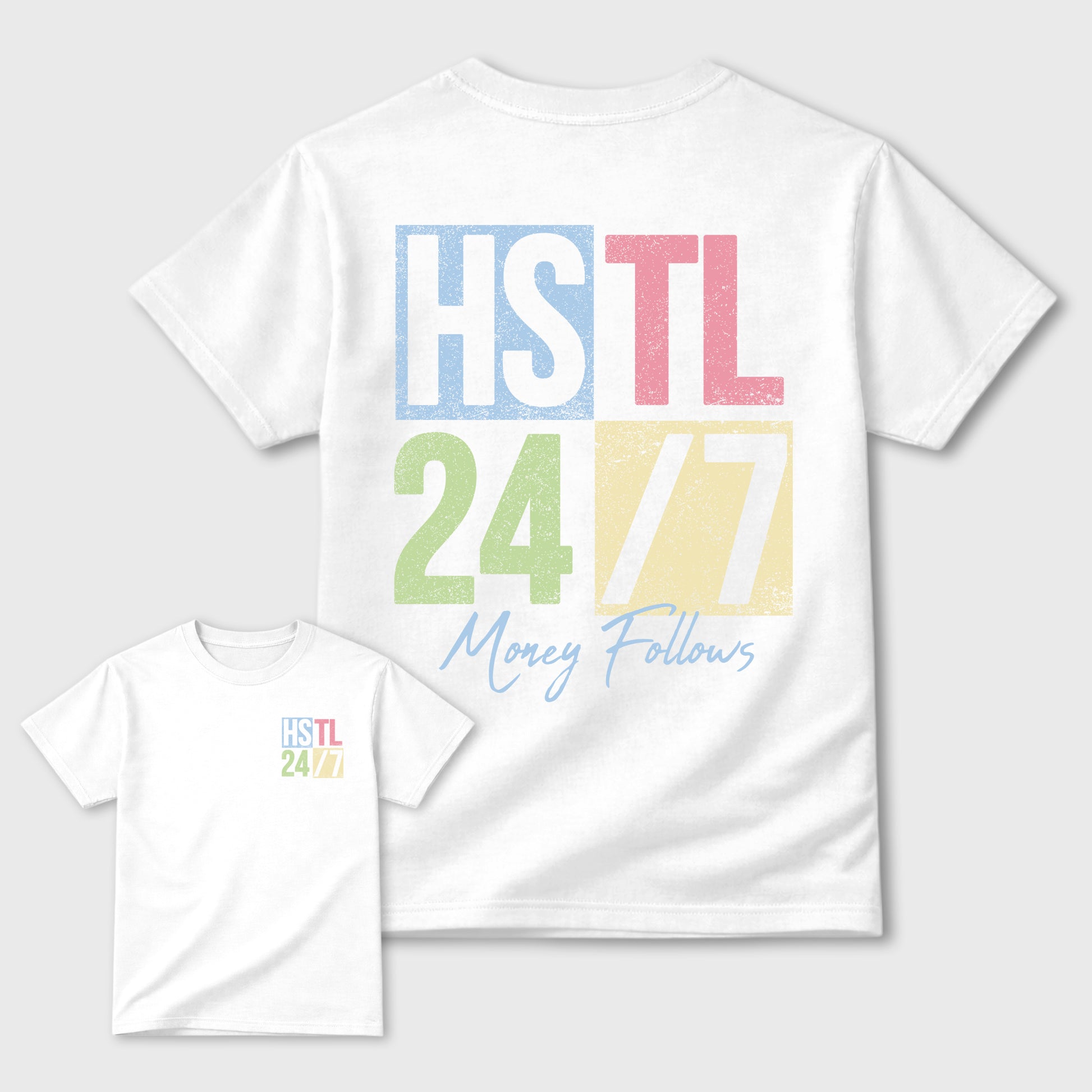 Hustle 247 sneaker match t-shirt styled to complete your fit with the sneakers, shown in White.