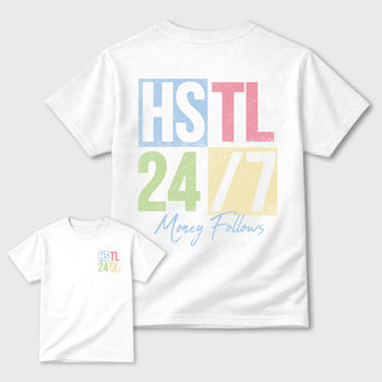 Hustle 247 sneaker match t-shirt styled to complete your fit with the sneakers, shown in White.