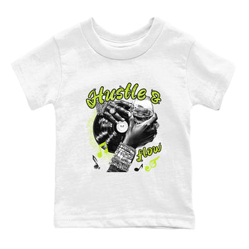 Foams One Black Volt best t shirts to wear with jordans Hustle and Flow sneaker match tees Air Foamposite One Black Volt match shoes to clothes SNRT Sneaker Tees Youth Baby White 2 tee