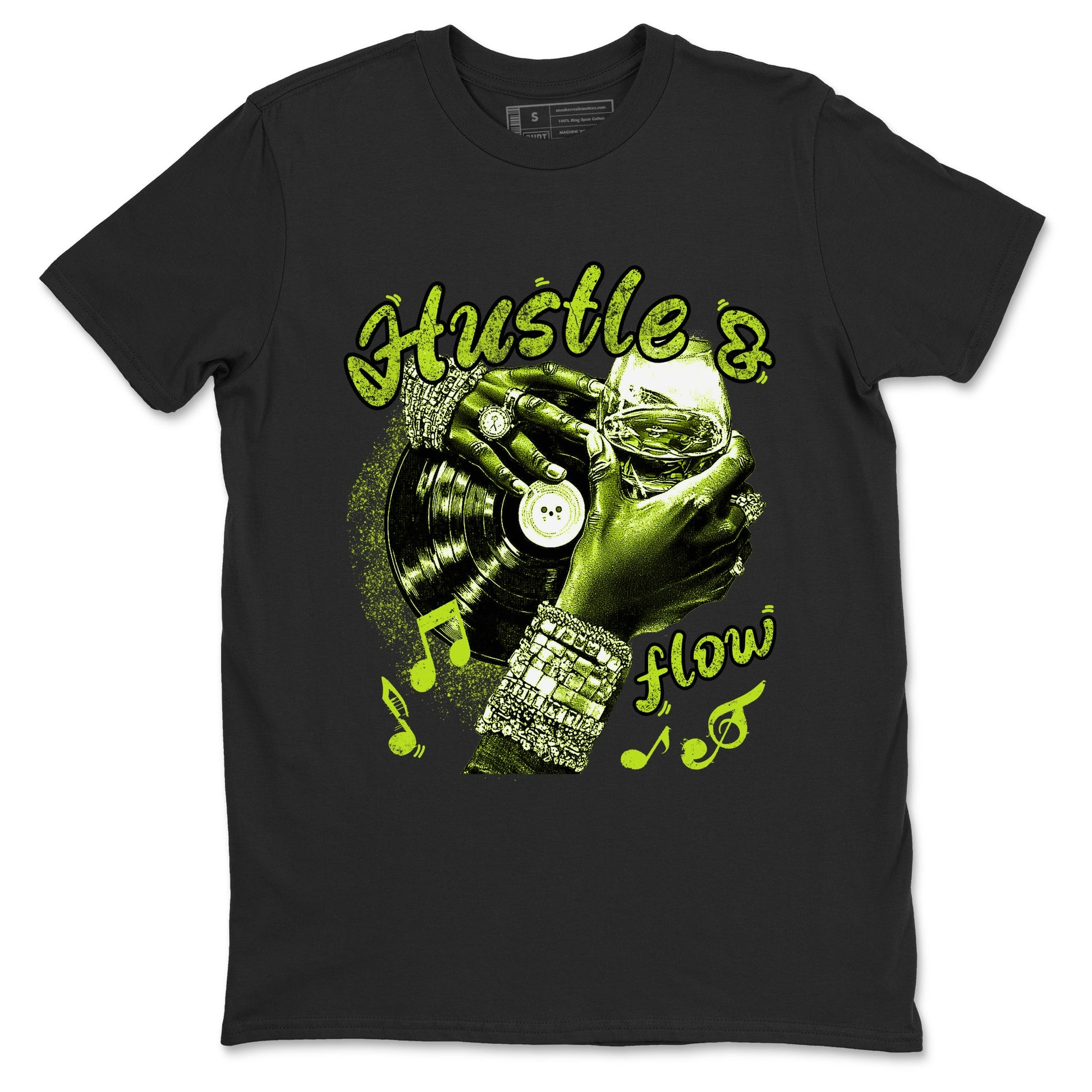 Foams One Black Volt best t shirts to wear with jordans Hustle and Flow sneaker match tees Air Foamposite One Black Volt match shoes to clothes SNRT Sneaker Tees unisex cotton Black 2 shirts