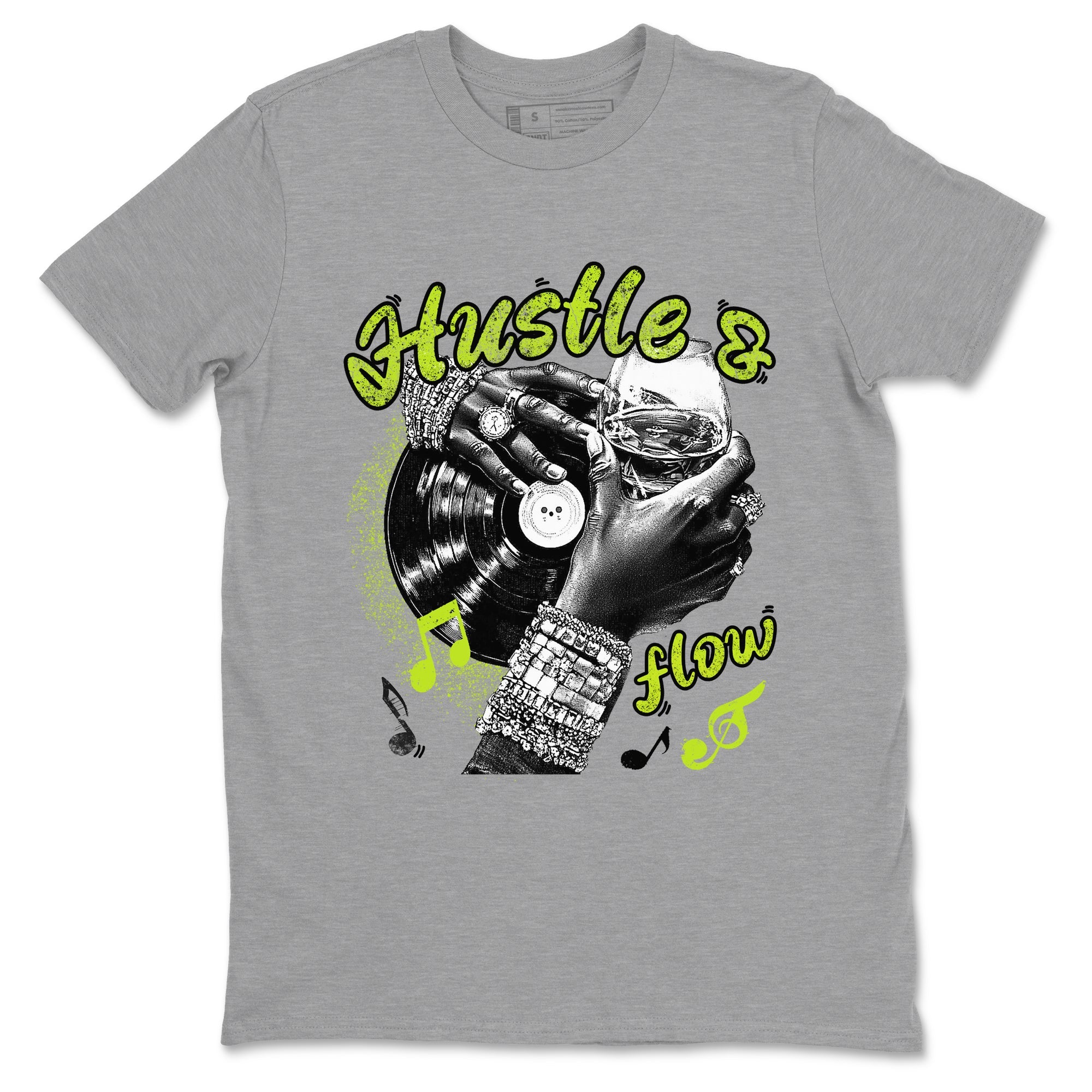 Foams One Black Volt best t shirts to wear with jordans Hustle and Flow sneaker match tees Air Foamposite One Black Volt match shoes to clothes SNRT Sneaker Tees unisex cotton Heather Grey 2 shirts
