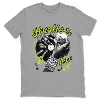 Foams One Black Volt best t shirts to wear with jordans Hustle and Flow sneaker match tees Air Foamposite One Black Volt match shoes to clothes SNRT Sneaker Tees unisex cotton Heather Grey 2 shirts