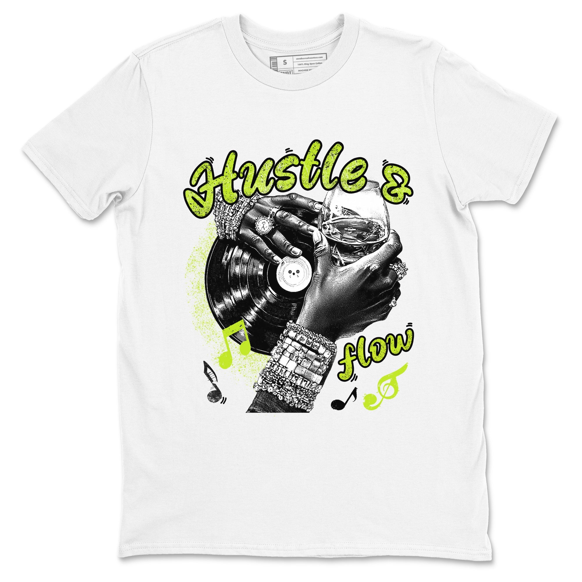 Foams One Black Volt best t shirts to wear with jordans Hustle and Flow sneaker match tees Air Foamposite One Black Volt match shoes to clothes SNRT Sneaker Tees unisex cotton White 2 shirts