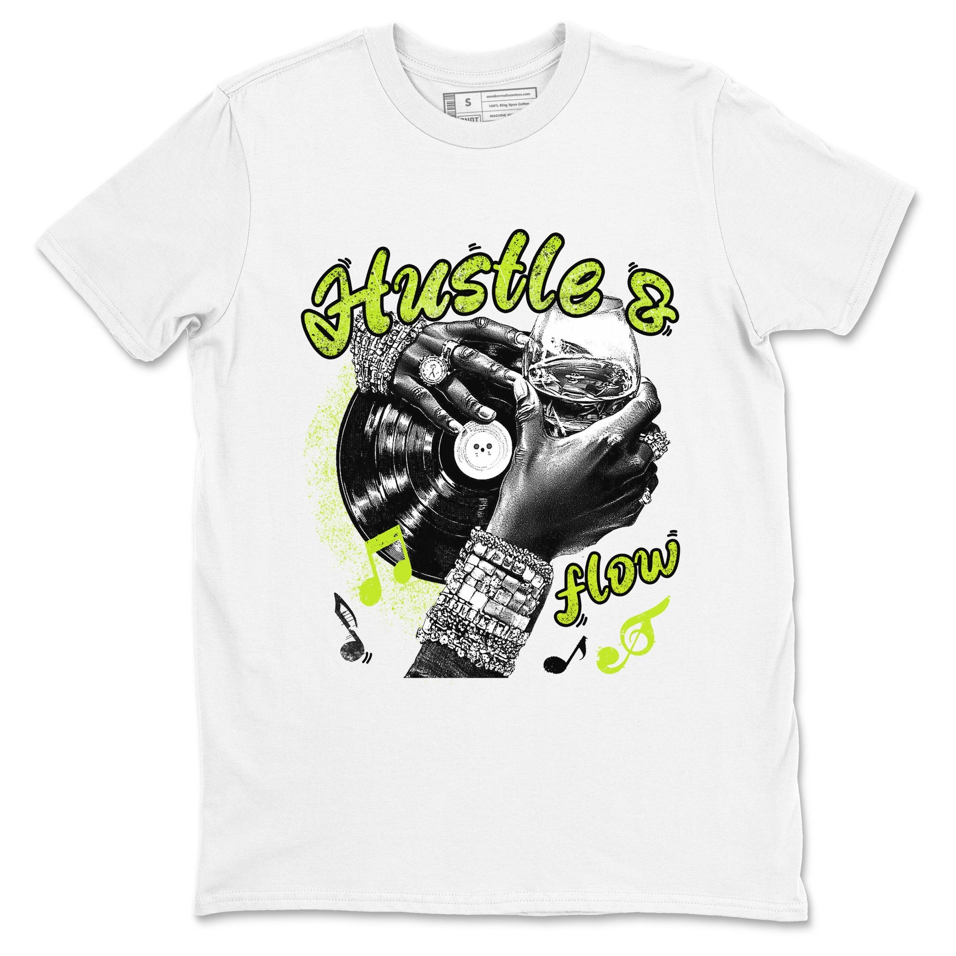 Foams One Black Volt best t shirts to wear with jordans Hustle and Flow sneaker match tees Air Foamposite One Black Volt match shoes to clothes SNRT Sneaker Tees unisex cotton White 2 shirts