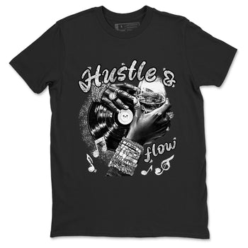 Hustle And Flow sneaker match t-shirt styled to complete your fit with the Air Foamposite One Triple White sneakers, shown in Black 2.