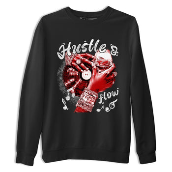 Hustle and Flow sneaker match t-shirt styled to complete your fit with the Air Force 1 University Red sneakers, shown in Black 2.