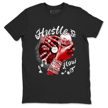 Hustle and Flow sneaker match t-shirt styled to complete your fit with the Air Force 1 University Red sneakers, shown in Black 2.