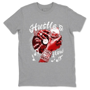 Hustle and Flow sneaker match t-shirt styled to complete your fit with the Air Force 1 University Red sneakers, shown in Heather Grey 2.
