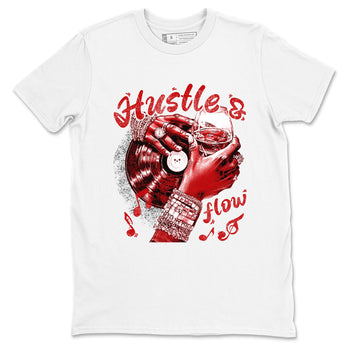 Hustle and Flow sneaker match t-shirt styled to complete your fit with the Air Force 1 University Red sneakers, shown in White 2.