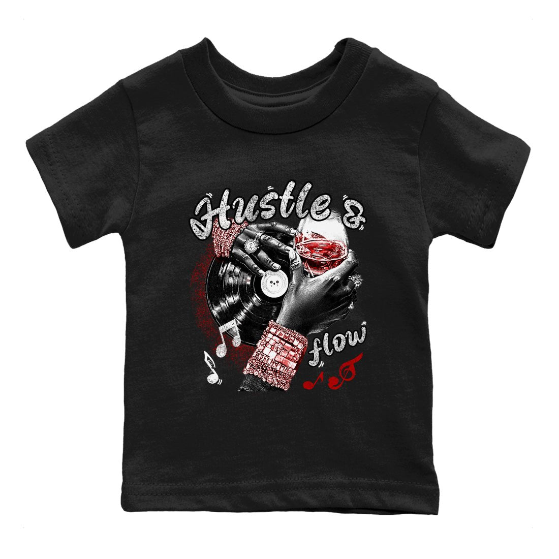 11s Bred shirts to match jordans Hustle and Flow sneaker match tees Air Jordan 11 Retro Bred match shoes to clothes SNRT Sneaker Tees Youth Baby Black 2 tee