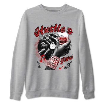 11s Bred shirts to match jordans Hustle and Flow sneaker match tees Air Jordan 11 Retro Bred match shoes to clothes SNRT Sneaker Tees unisex cotton Heather Grey 2 shirts