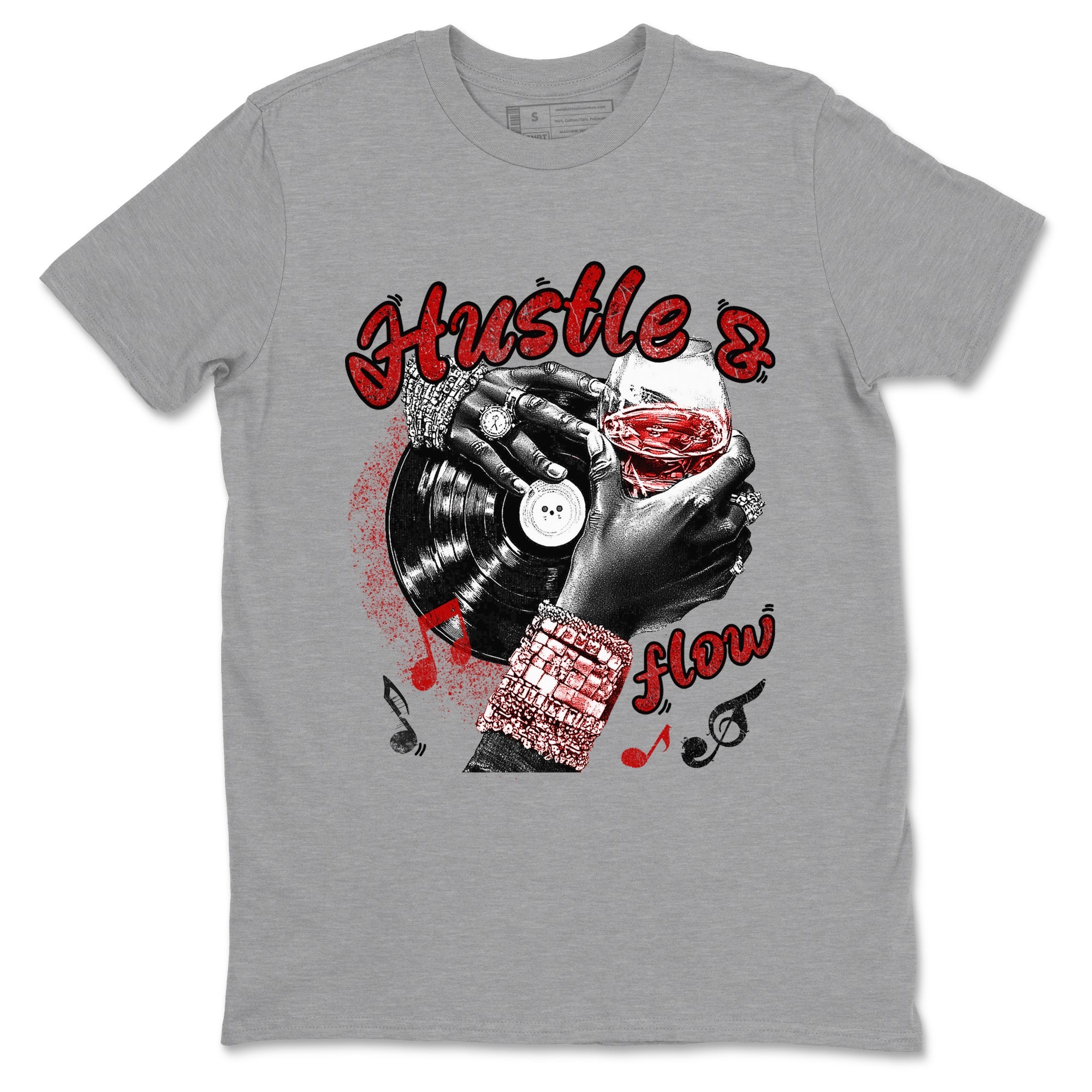 11s Bred shirts to match jordans Hustle and Flow sneaker match tees Air Jordan 11 Retro Bred match shoes to clothes SNRT Sneaker Tees unisex cotton Heather Grey 2 shirts
