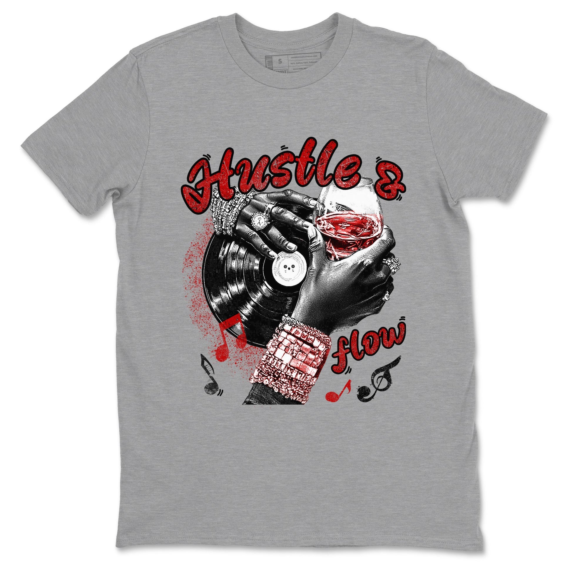 11s Bred shirts to match jordans Hustle and Flow sneaker match tees Air Jordan 11 Retro Bred match shoes to clothes SNRT Sneaker Tees unisex cotton Heather Grey 2 shirts