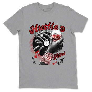 11s Bred shirts to match jordans Hustle and Flow sneaker match tees Air Jordan 11 Retro Bred match shoes to clothes SNRT Sneaker Tees unisex cotton Heather Grey 2 shirts