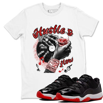 11s Bred shirts to match jordans Hustle and Flow sneaker match tees Air Jordan 11 Retro Bred match shoes to clothes SNRT Sneaker Tees unisex cotton White 1 shirts