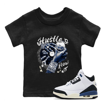 3s For The Love to match jordans Hustle and Flow sneaker match tees A Ma Maniere For The Love match shoes to clothes SNRT Sneaker Tees Youth Baby Black 1 tee