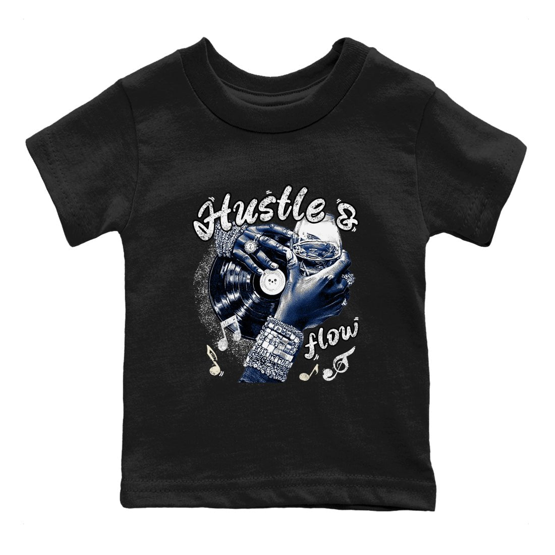 3s For The Love to match jordans Hustle and Flow sneaker match tees A Ma Maniere For The Love match shoes to clothes SNRT Sneaker Tees Youth Baby Black 2 tee