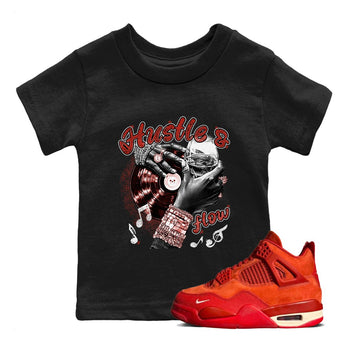 4s Brick By Brick best t shirts to wear with jordans Hustle and Flow sneaker match tees Nigel Sylvester x Air Jordan 4 Brick by Brick match shoes to clothes SNRT Sneaker Tees Youth Baby Black 1 tee