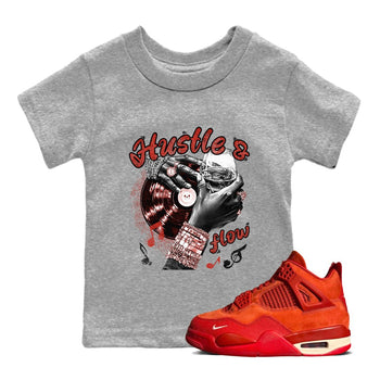 4s Brick By Brick best t shirts to wear with jordans Hustle and Flow sneaker match tees Nigel Sylvester x Air Jordan 4 Brick by Brick match shoes to clothes SNRT Sneaker Tees Youth Baby Heather Grey 1 tee