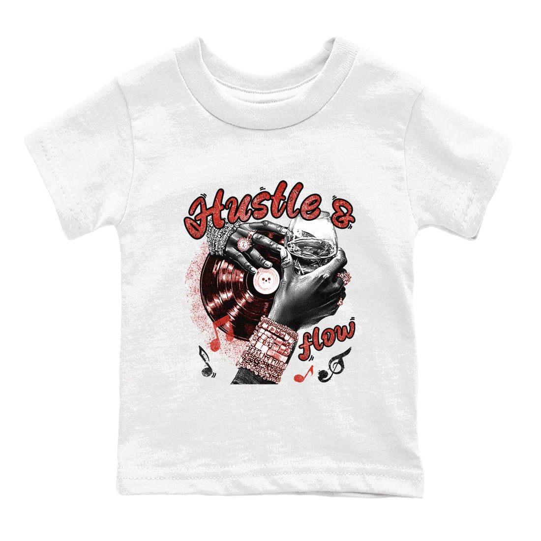 4s Brick By Brick best t shirts to wear with jordans Hustle and Flow sneaker match tees Nigel Sylvester x Air Jordan 4 Brick by Brick match shoes to clothes SNRT Sneaker Tees Youth Baby White 2 tee