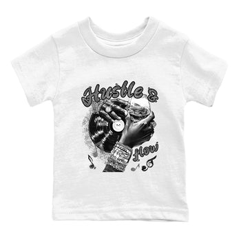 9s Cool Grey best t shirts to wear with jordans Hustle and Flow sneaker match tees Air Jordan 9 Retro Cool Grey match shoes to clothes SNRT Sneaker Tees Youth Baby White 2 tee