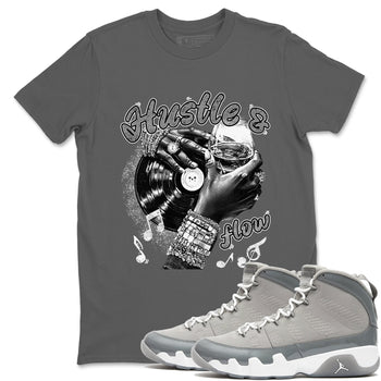 9s Cool Grey best t shirts to wear with jordans Hustle and Flow sneaker match tees Air Jordan 9 Retro Cool Grey match shoes to clothes SNRT Sneaker Tees unisex cotton Cool Grey 1 shirts