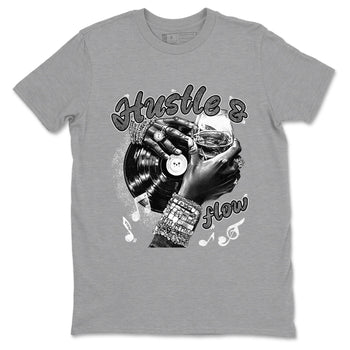 9s Cool Grey best t shirts to wear with jordans Hustle and Flow sneaker match tees Air Jordan 9 Retro Cool Grey match shoes to clothes SNRT Sneaker Tees unisex cotton Heather Grey 2 shirts