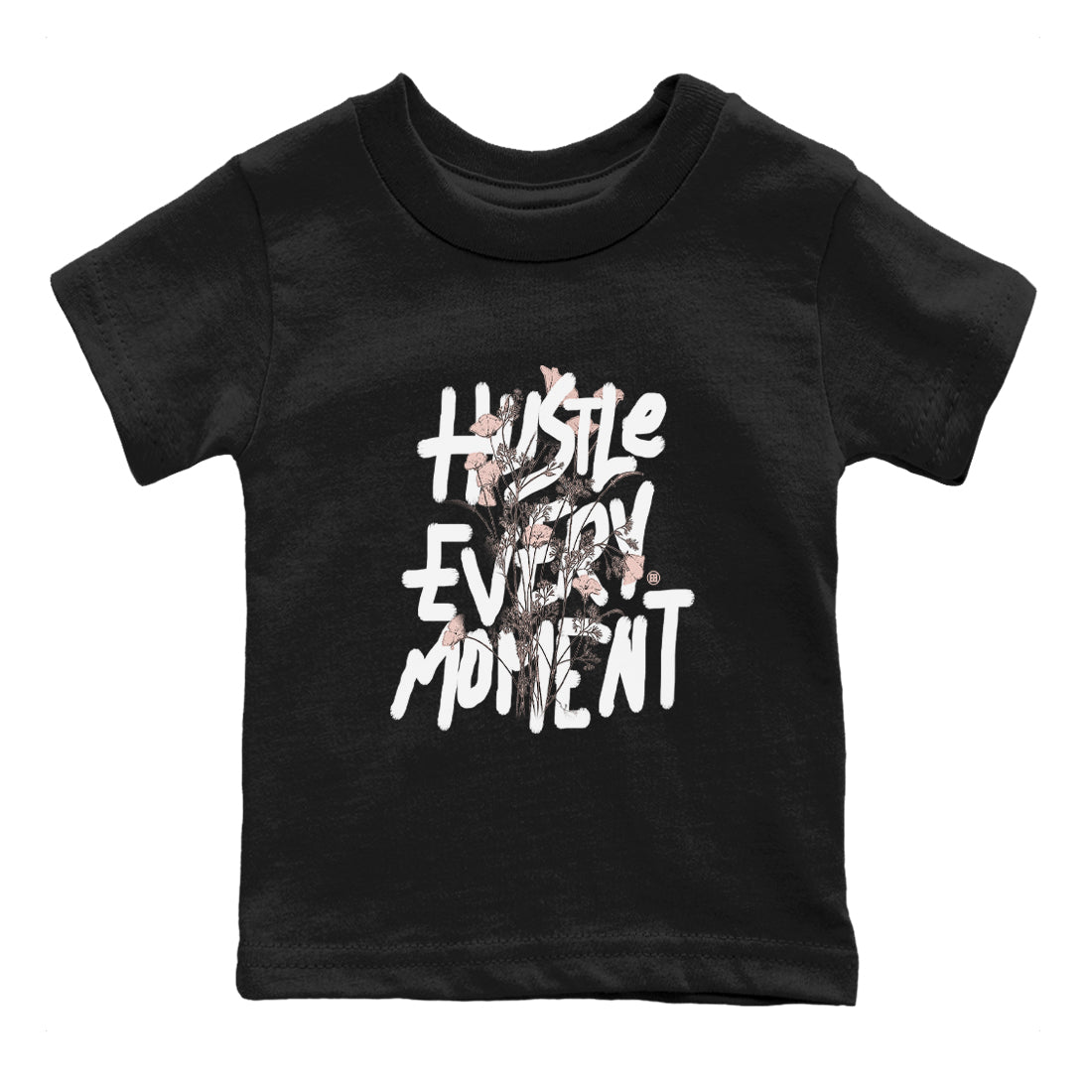 11s Legend Pink shirts to match jordans Hustle Every Moment sneaker match tees Air Jordan 11 WMNS Legend Pink SNRT Sneaker Tees streetwear brand Baby and Youth Black 2 cotton tee