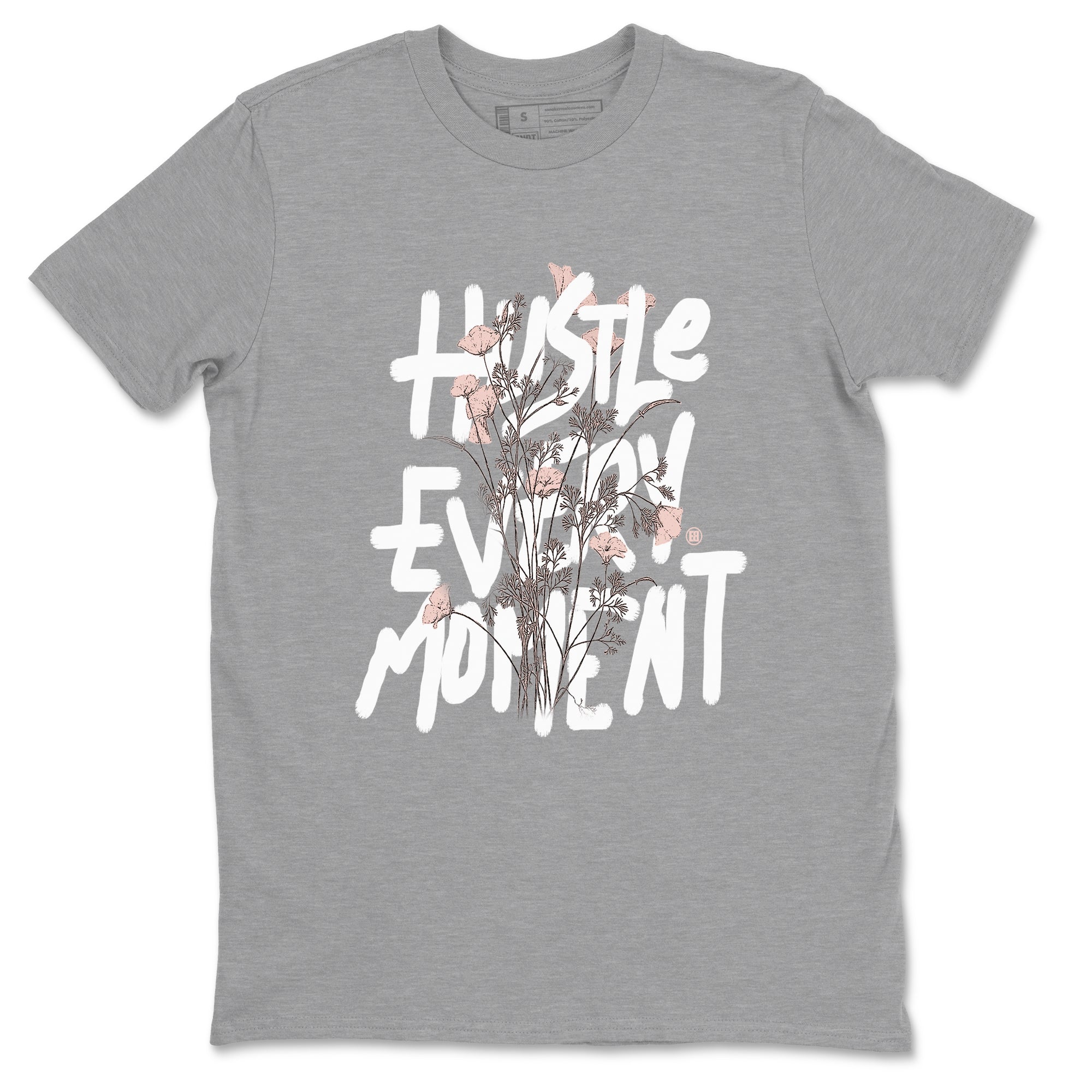 11s Legend Pink shirts to match jordans Hustle Every Moment sneaker match tees Air Jordan 11 WMNS Legend Pink SNRT Sneaker Tees streetwear brand Heather Grey 2 unisex cotton tee