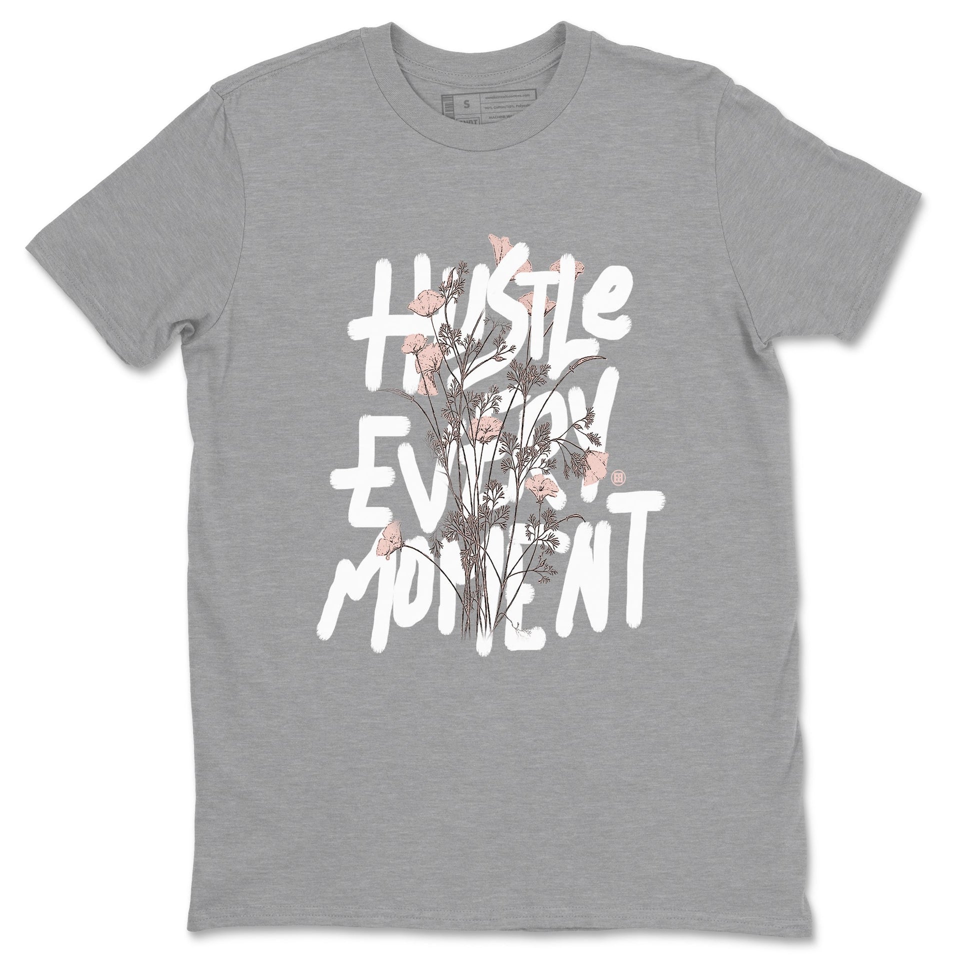 11s Legend Pink shirts to match jordans Hustle Every Moment sneaker match tees Air Jordan 11 WMNS Legend Pink SNRT Sneaker Tees streetwear brand Heather Grey 2 unisex cotton tee