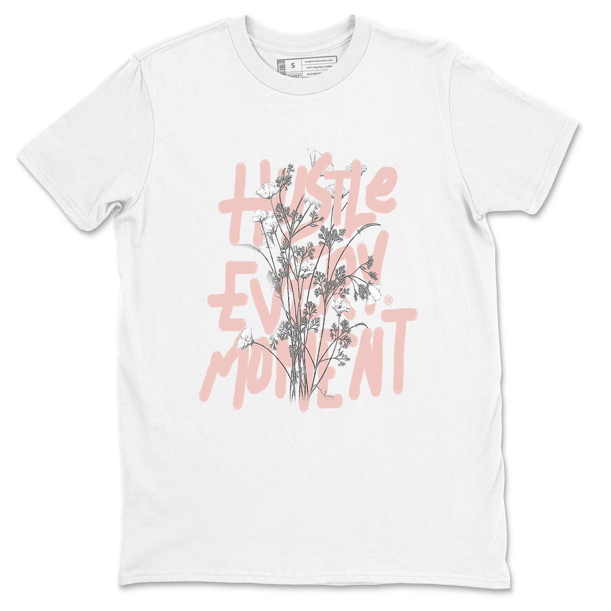 11s Legend Pink shirts to match jordans Hustle Every Moment sneaker match tees Air Jordan 11 WMNS Legend Pink SNRT Sneaker Tees streetwear brand White 2 unisex cotton tee
