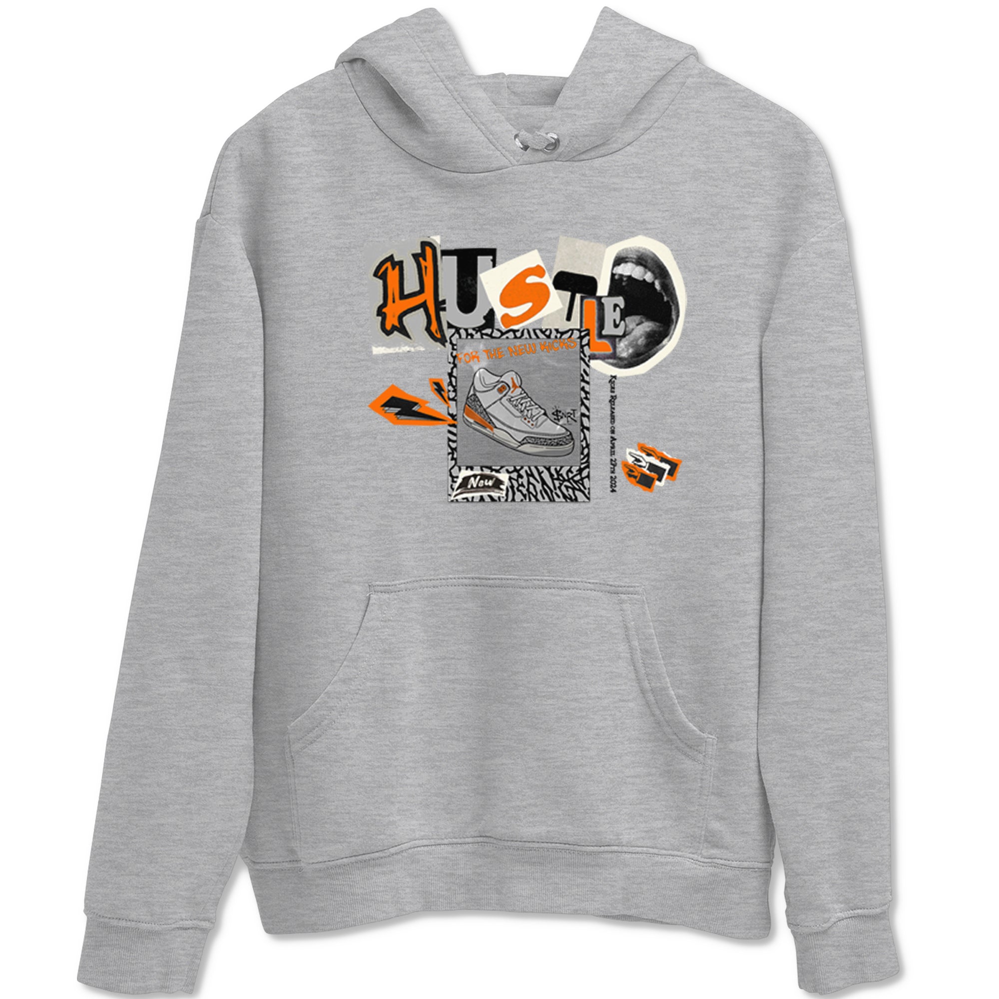 3s Georgia Peach shirt to match jordans Hustle For The New Kicks sneaker tees Air Jordan 3 Georgia Peach SNRT Sneaker Release Tees unisex cotton Heather Grey 2 crew neck shirt