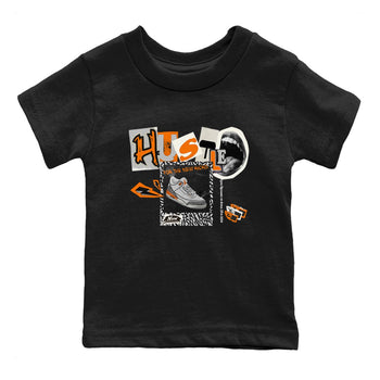 3s Georgia Peach shirt to match jordans Hustle For The New Kicks sneaker tees Air Jordan 3 Georgia Peach SNRT sneaker release tees baby toddler Black 2 cotton Shirt
