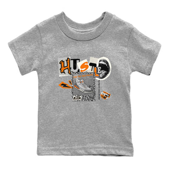 3s Georgia Peach shirt to match jordans Hustle For The New Kicks sneaker tees Air Jordan 3 Georgia Peach SNRT sneaker release tees baby toddler Heather Grey 2 cotton Shirt