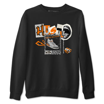 3s Georgia Peach shirt to match jordans Hustle For The New Kicks sneaker tees Air Jordan 3 Georgia Peach SNRT Sneaker Release Tees unisex cotton Black 2 crew neck shirt