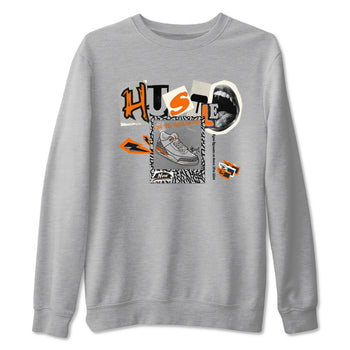 3s Georgia Peach shirt to match jordans Hustle For The New Kicks sneaker tees Air Jordan 3 Georgia Peach SNRT Sneaker Release Tees unisex cotton Heather Grey 2 crew neck shirt